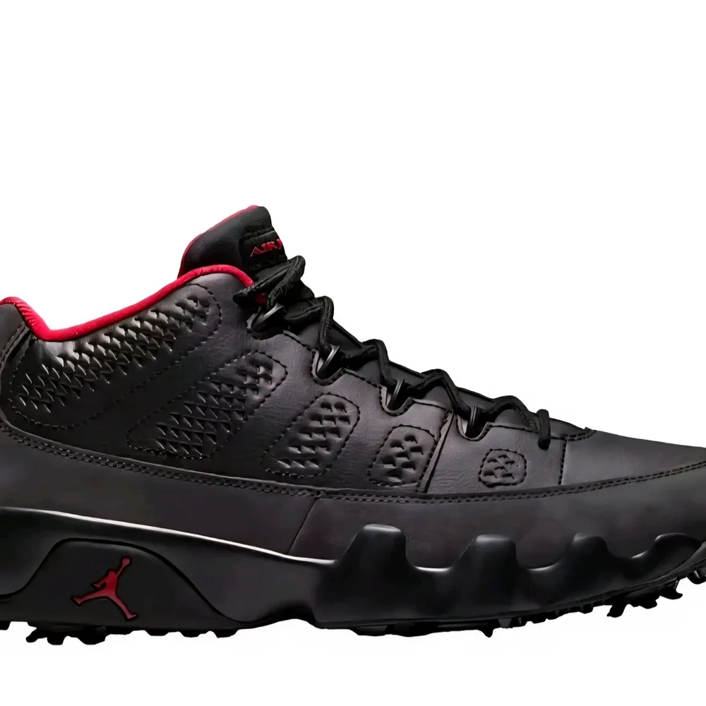 Nike Air Jordan 9 Golf Retro Black Charcoal True Red Mens FJ5934-002 Size 7.5